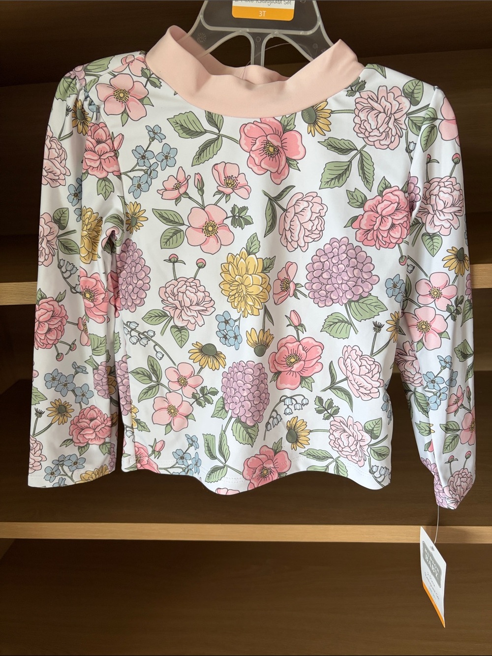 ✨$15✨🌸Hudson Baby 2-Piece Swim Rashguard Set | Pastel Blossoms | 3T | NWT